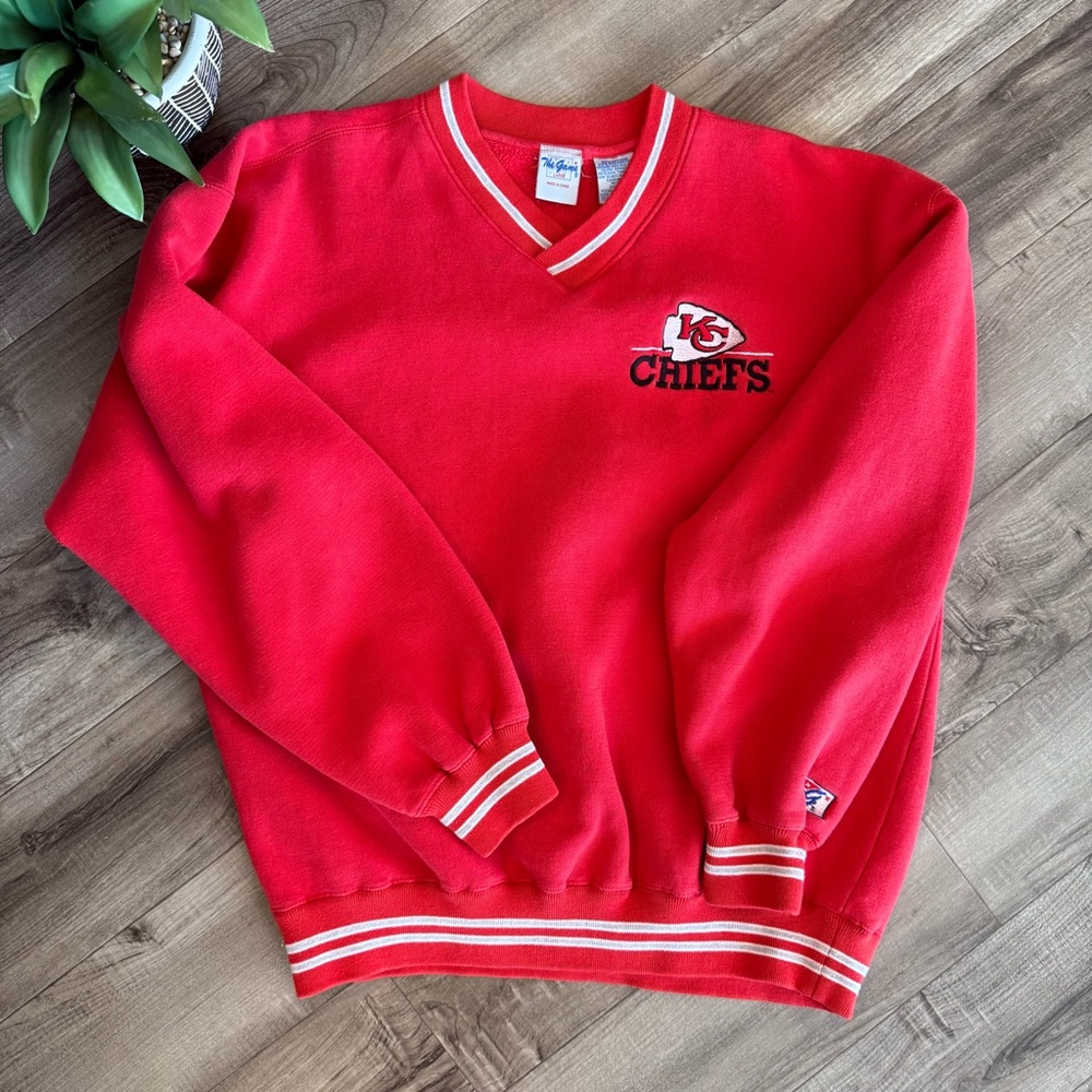 Vintage The Game chiefs embroidered sweatshirt size Large NFL KC
